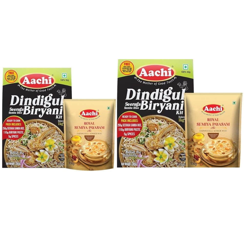 Dindigul Seeraga Samba Rice Biryani Kit 365g With Free 100g Payasam Mix Pack Of 2