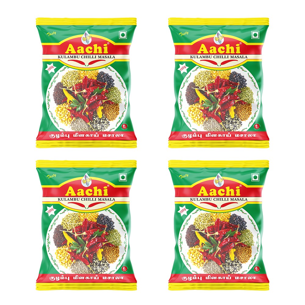 (pack Of 4) Kulambu Chilli Powder 